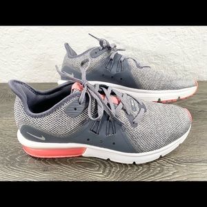 Nike Air Max Running Athletic Shoes Sneakers Pink Gray Size 7y